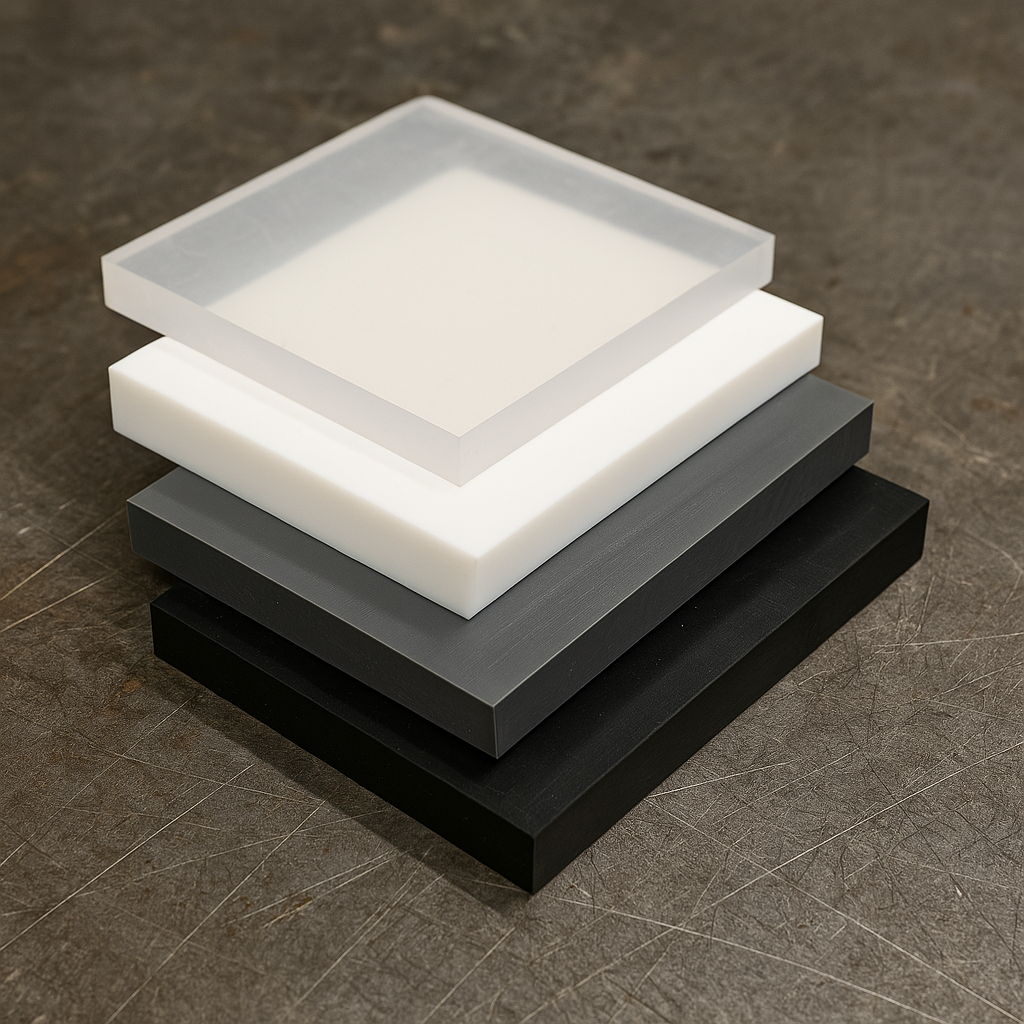 DIfferent types of plastic stacked on top of one another